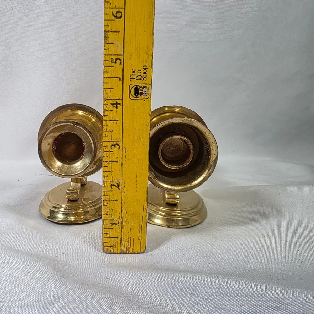 Brass Decorative Wall Sconces Pair - Polished Gold Finish